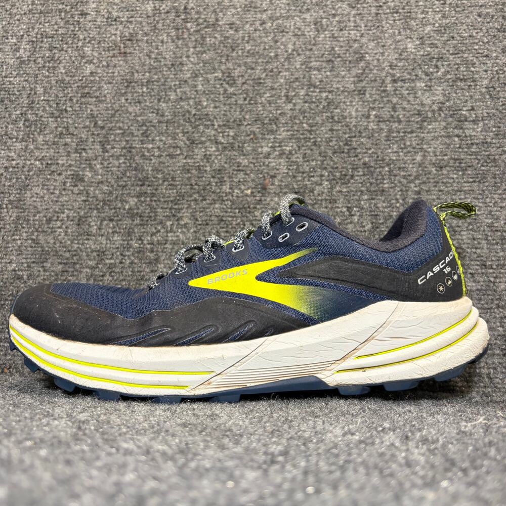 Brooks Cascadia 16 Mens Trail Running Shoes Size 11.5 Blue Hiking Sneakers